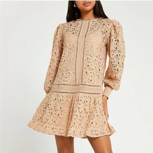 River island size‎ 8 US BNWT blush lace dress